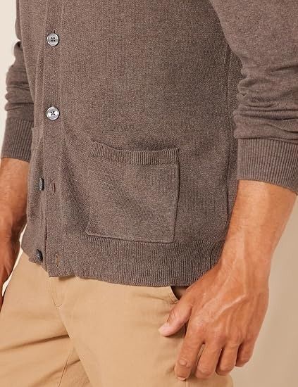 Brown Button-Up Cardigan Sweater image 3